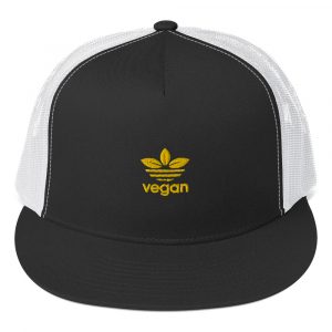 Vegan Embroidered Trucker Cap -Women's cap - Men's Cap - Unisex Cap - Vegetarian Hats