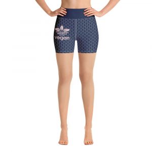 Vegan Yoga Shorts  - Athletic Shorts - Vegan logo shorts