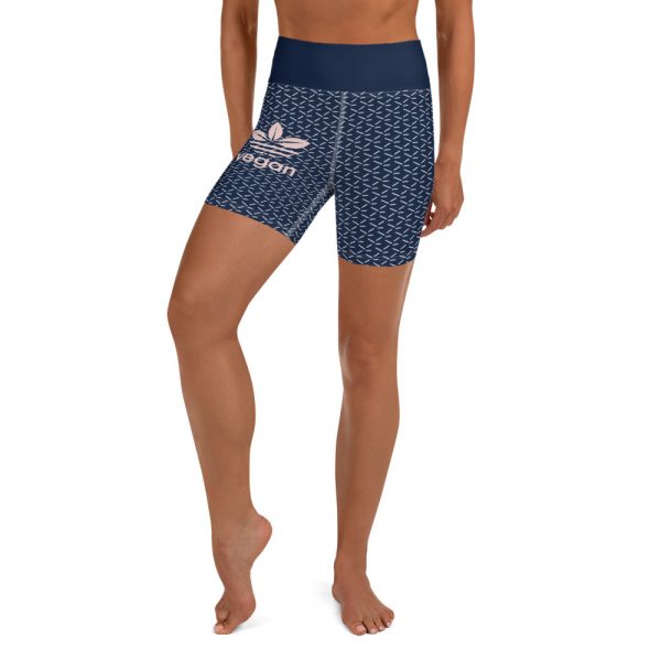 Vegan Yoga Shorts  - Athletic Shorts - Vegan logo shorts - Image 3