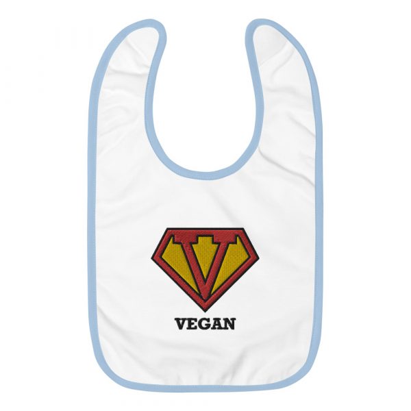 Embroidered Baby Bib - Vegan Bib - Toddler Kid Gift - Image 5