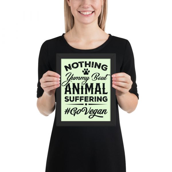 Vegan Wall Print Framed poster - Vegan Art Décor -  Go Vegan - Image 2