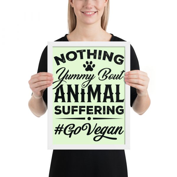 Vegan Wall Print Framed poster - Vegan Art Décor -  Go Vegan - Image 4