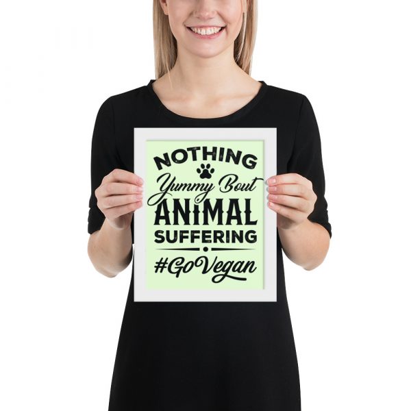 Vegan Wall Print Framed poster - Vegan Art Décor -  Go Vegan - Image 3