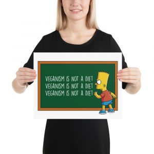Vegan Wall Print - Printed poster - Vegan Art Décor - Veganism Is Not a Diet