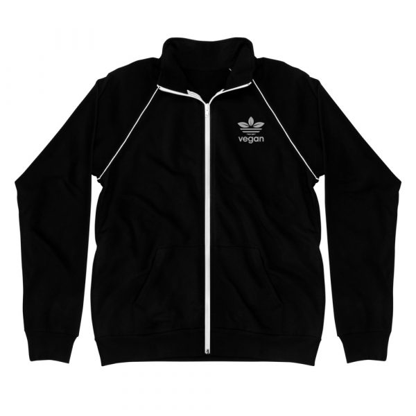 Piped Fleece Jacket - Men's Jacket - Vegan Message Jacket - Image 3