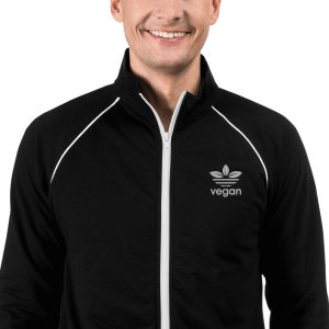 Piped Fleece Jacket - Men's Jacket - Vegan Message Jacket