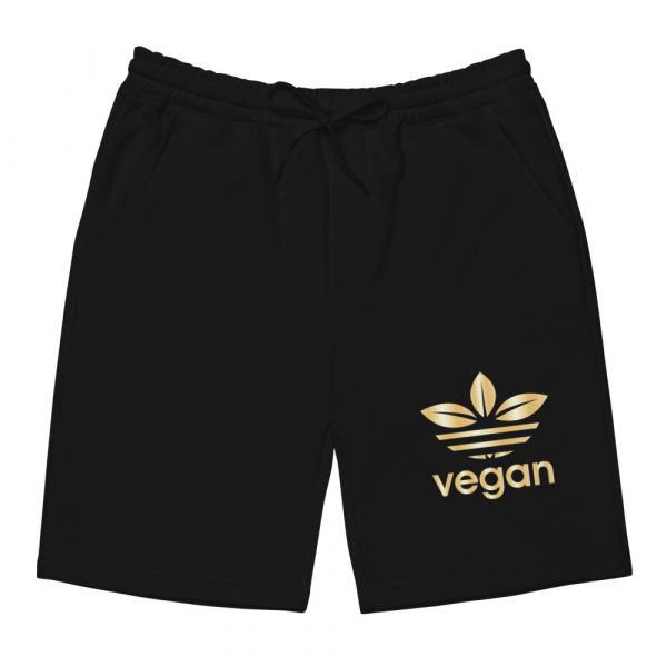 Men's fleece Vegan shorts  - Vegan logo Shorts - Athletic Shorts - Image 6