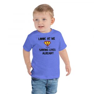 Vegan Gift - Toddler Short Sleeve Vegan Tee - Vegan kids Merch - Saving Lives Already