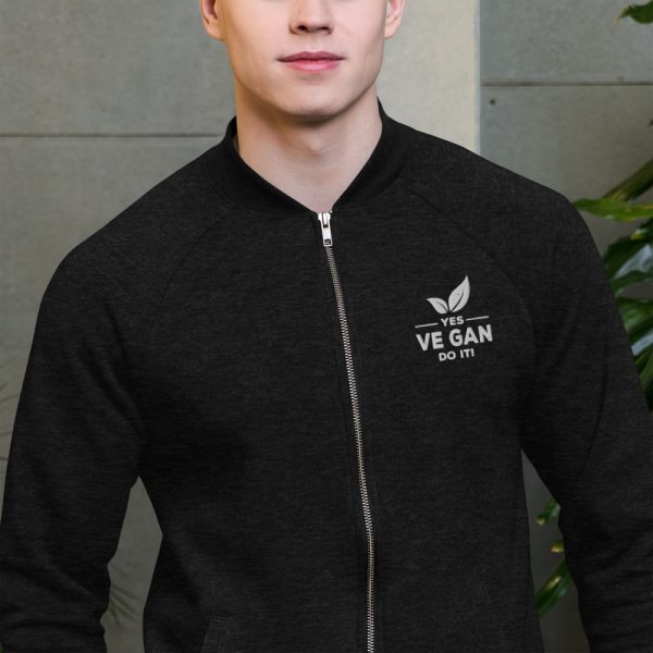 Vegan Bomber Jacket  - Vegan Message Jacket - Men's Jacket - Image 3