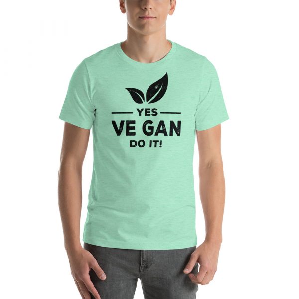 Short-Sleeve Unisex Vegan T-Shirt - Vegan Shirts- Yes Vegan Do It - Image 7