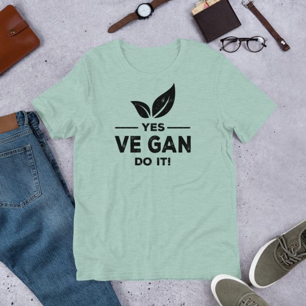Short-Sleeve Unisex Vegan T-Shirt - Vegan Shirts- Yes Vegan Do It - Image 4