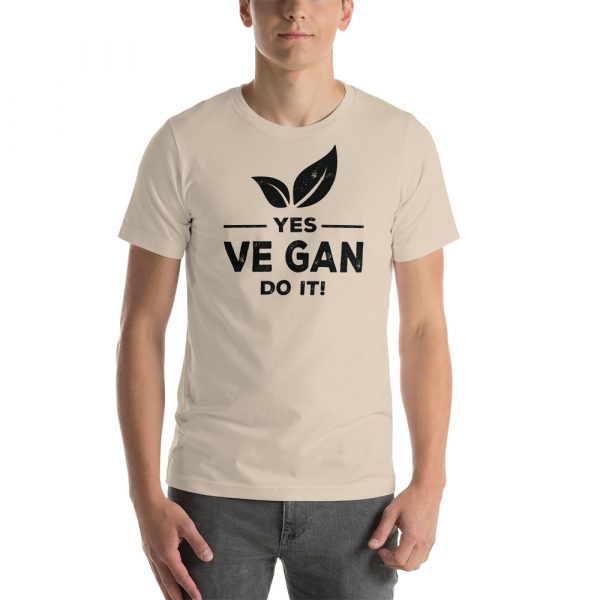 Short-Sleeve Unisex Vegan T-Shirt - Vegan Shirts- Yes Vegan Do It - Image 6