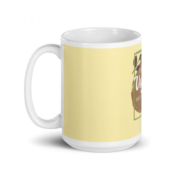 Vegan Coffee Mug Big Vegan Cup 15oz I'm not Perfect but I'm Vegan - Image 3