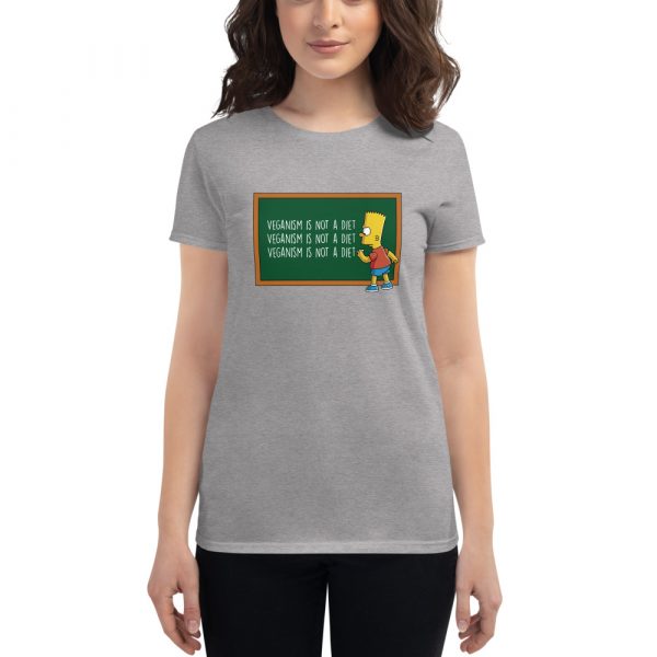 Vegan Gift - Women's Vegan short sleeve t-shirt  – Vegan Shirts – Veganism is not a Diet - Image 2