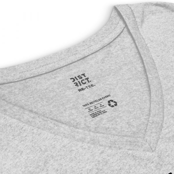 Women’s recycled V-neck t-shirt - Vegan T-Shirt - Go Vegan - Nothing Yummy But Animal Suffering - Image 6